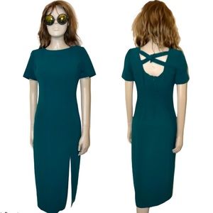 4/$20 • LIZ CLAIBORNE • Kelly Green Short Sleeve Fitted Business Dress